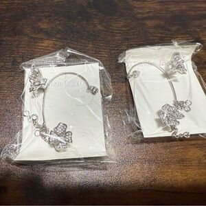 Silver Butterfly Ear cuffs
